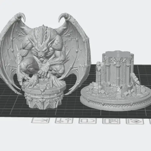 Gothic Gargoyle STL File | Dark Fantasy Demon Statue (Digital Download) — modelo 3D