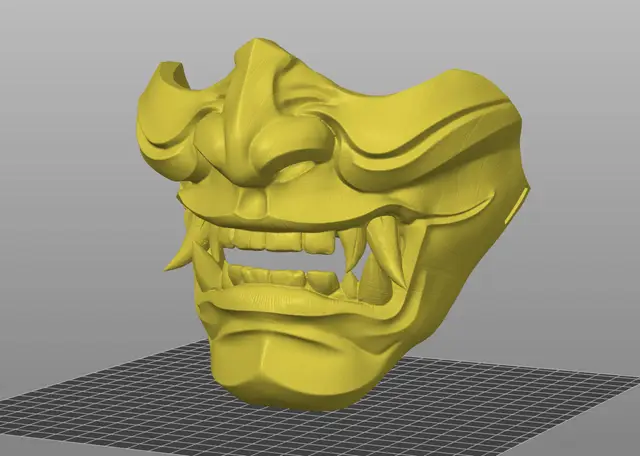 Half Oni Mask — modelo 3D