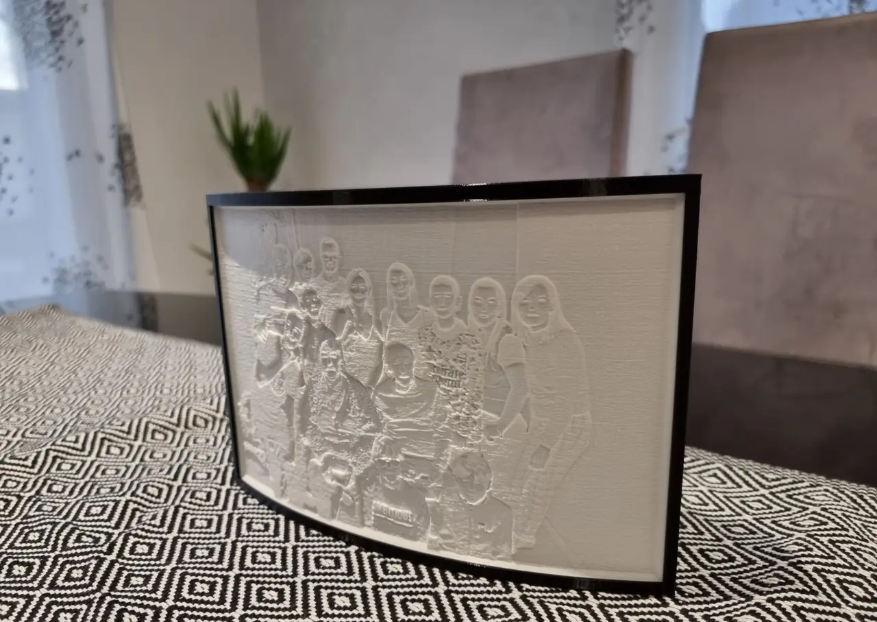 Lithophane Frame / Stand curved / Box Closed — modelo 3D