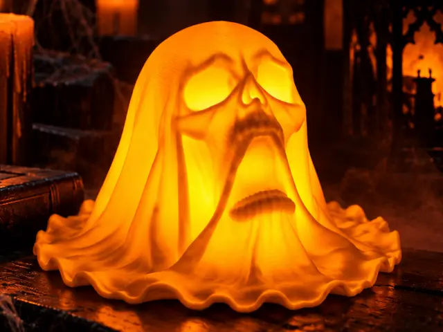 Spooky Ghost Skull Lantern — modelo 3D