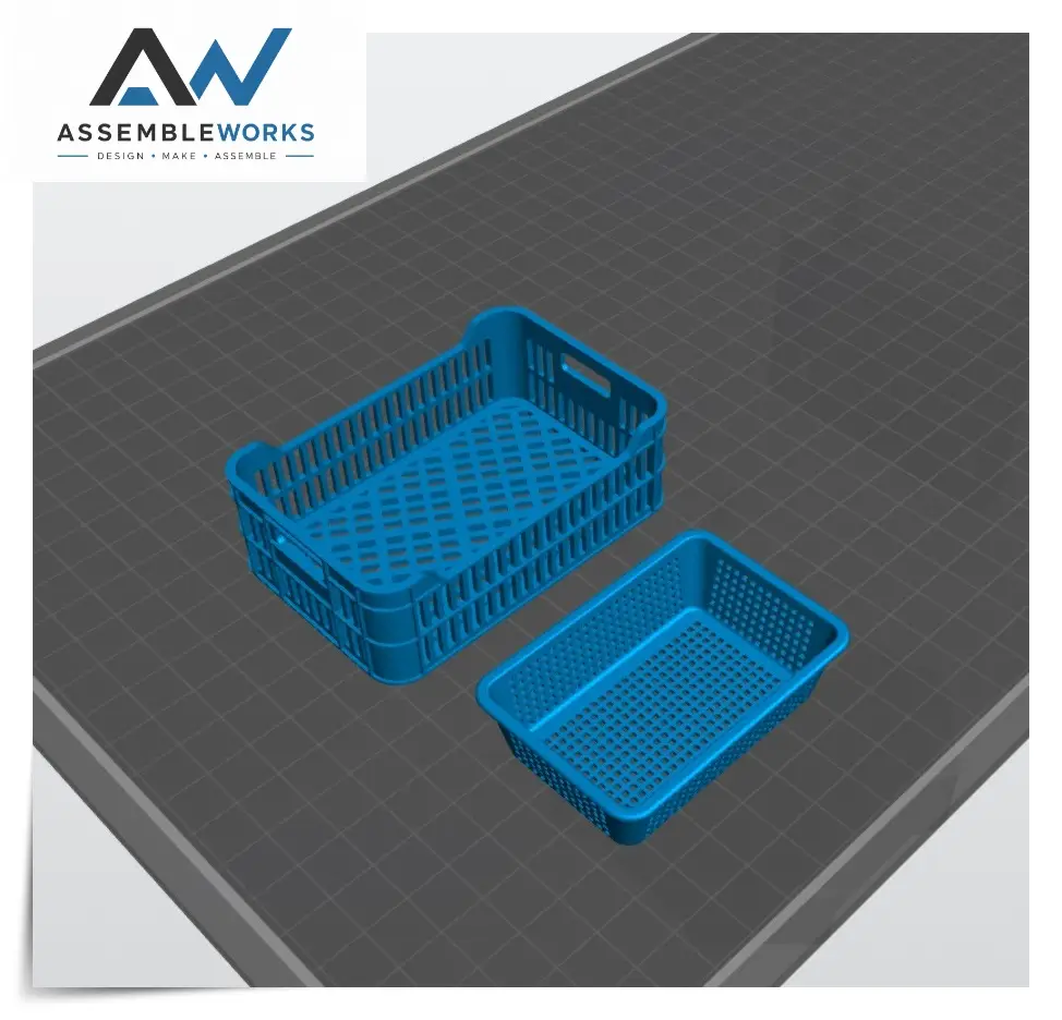 Miniature Plastic Baskets – 1/12 Scale STL — modelo 3D