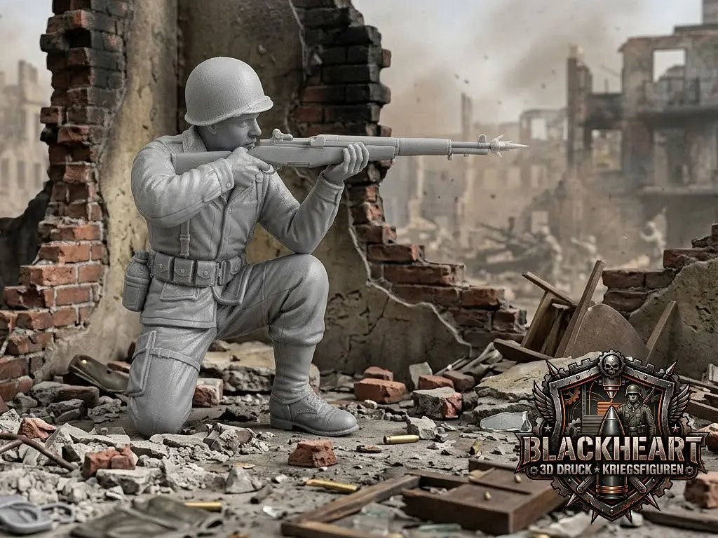 WWII Amerikanischer Soldat Standard 1:35 — modelo 3D