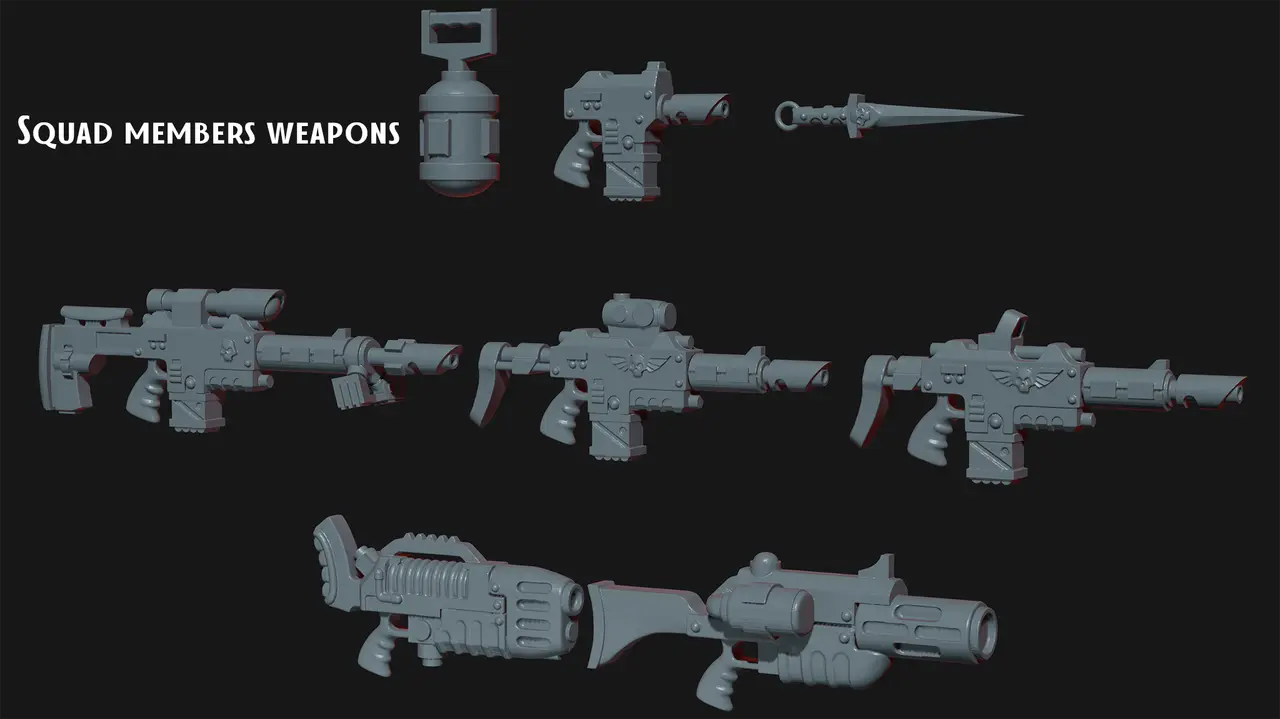 Gravity Troopers weapons and accessories — modelo 3D