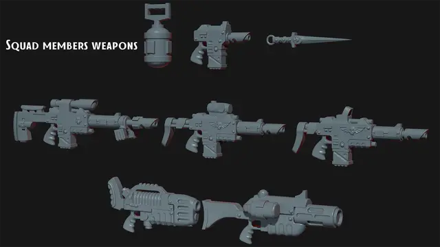 Gravity Troopers weapons and accessories — modelo 3D
