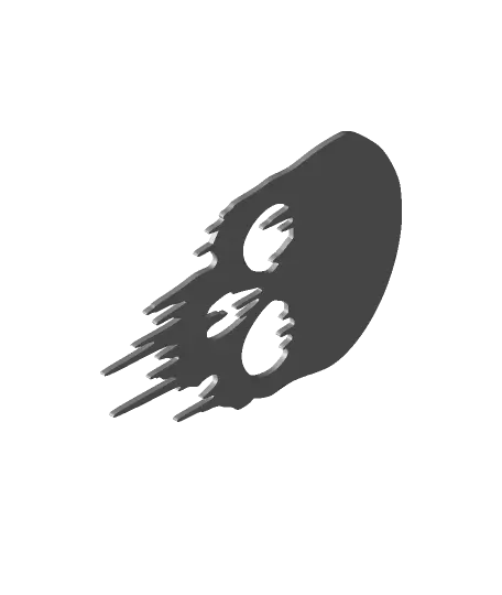 Skull Art 2D Frame .stl — modelo 3D