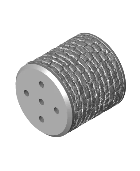 Stone Wall Planter Round — modelo 3D