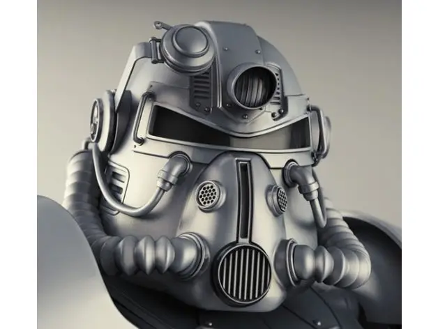 Fallout 76 T-51 Helmet — modelo 3D