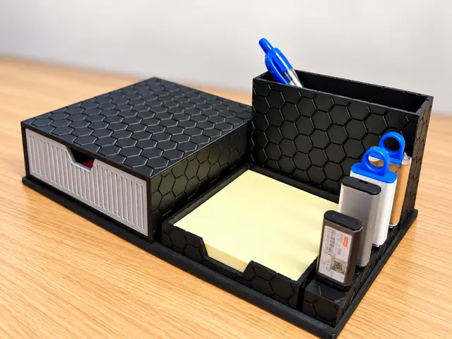 Hex Desk Organizer with Drawer — modelo 3D