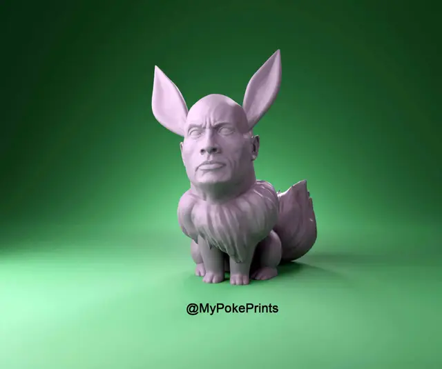 Eevee The Rock Pokemon Evolution — modelo 3D