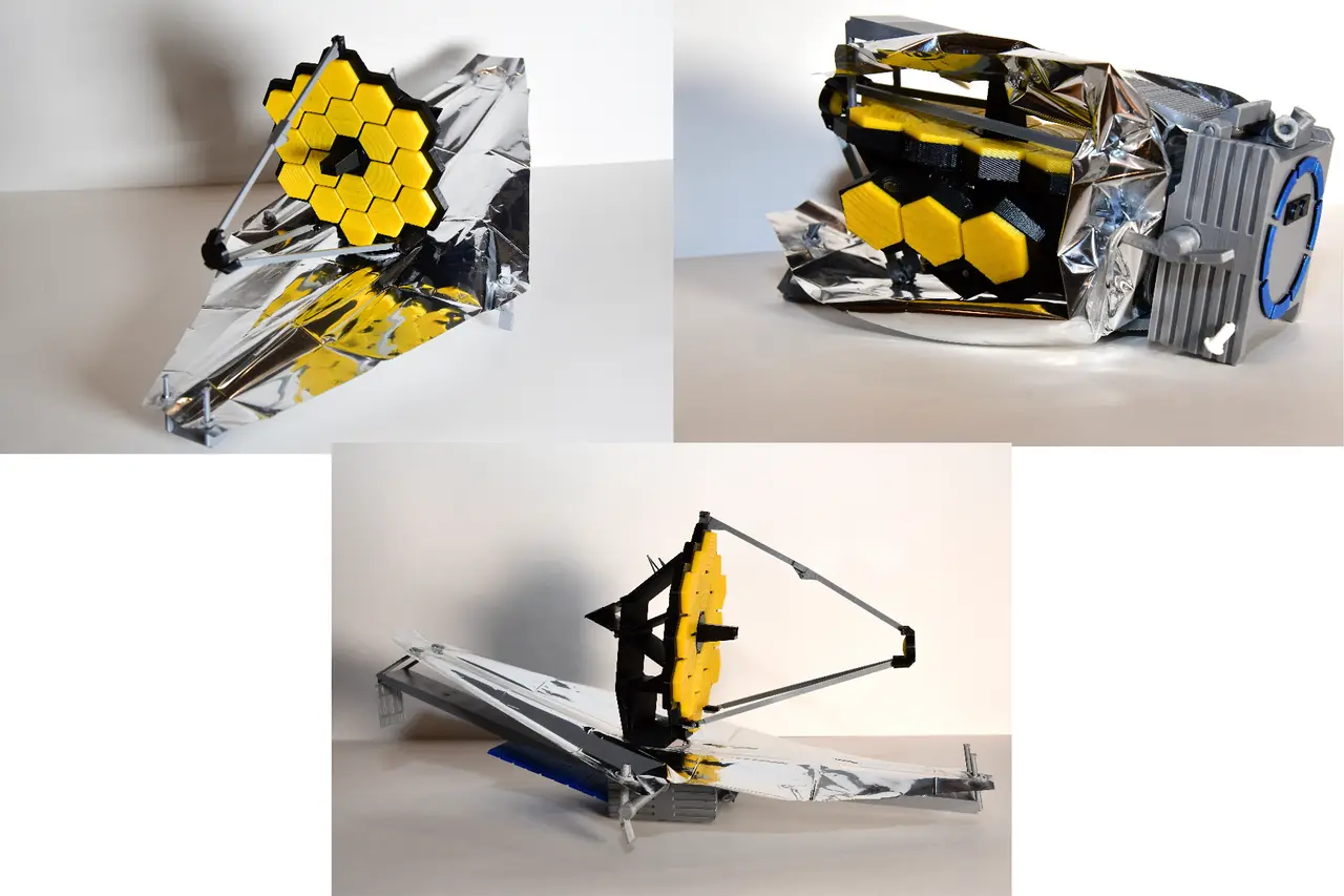 Unfolding James Webb Space Telescope (JWST) — modelo 3D