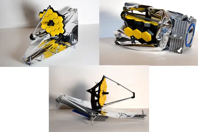 Unfolding James Webb Space Telescope (JWST) — modelo 3D
