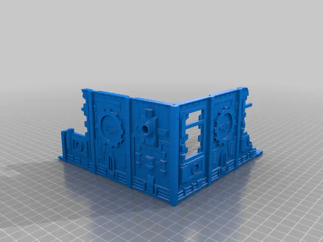 40k terrain: 2 floors with extended roof — modelo 3D