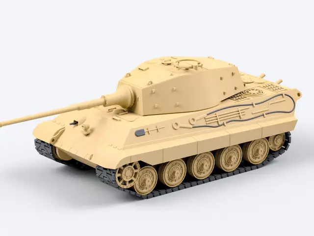 Tiger II 1:35 fully 3D printed model tank — modelo 3D