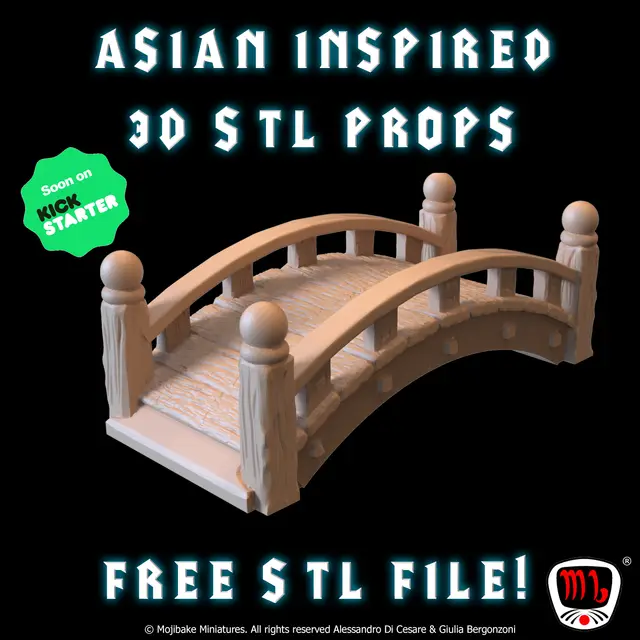 FREE Asian bridge — modelo 3D