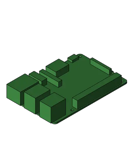 Simple Raspberry Pi 3 Model B+ Model — modelo 3D