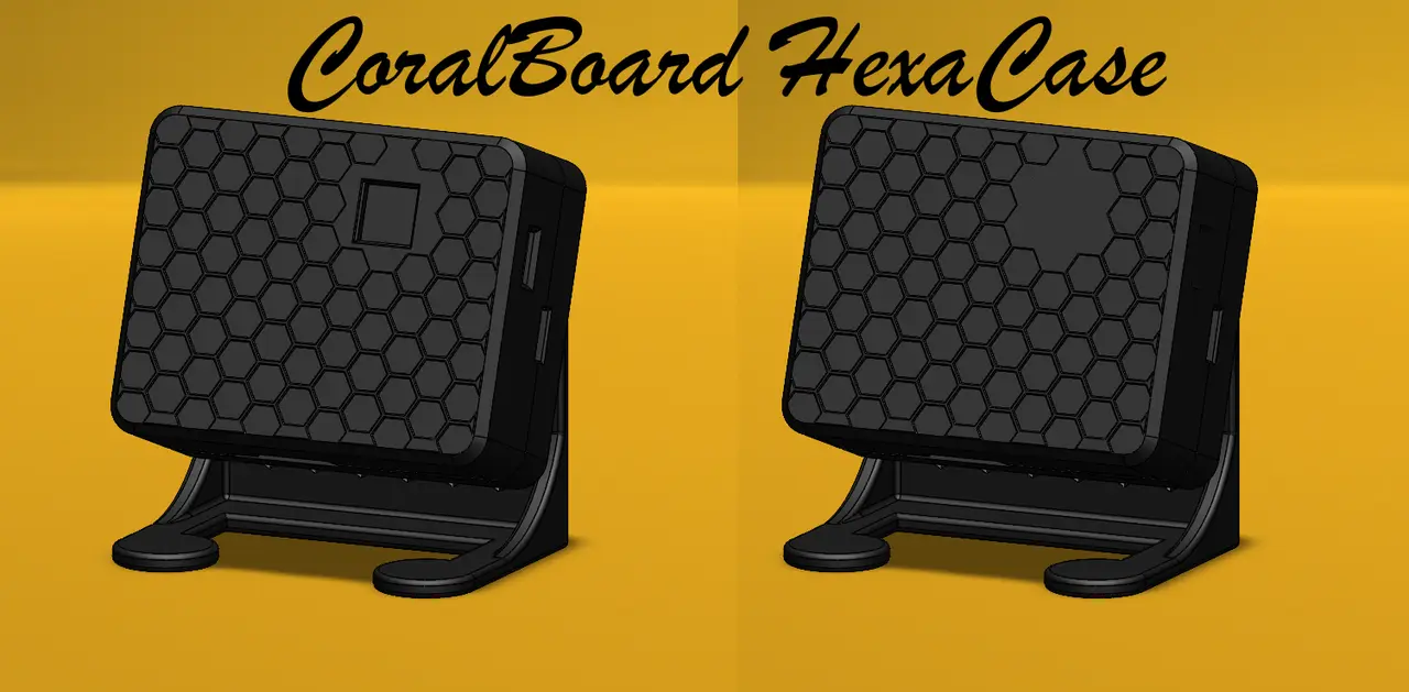Coralboard HexaCase — Enclosure with Stand for Camera and Non-Camera Versions — modelo 3D