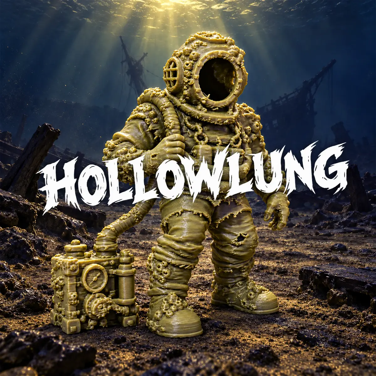 Hollowlung - Tabletop or Fishbowl Miniature - Print in Minutes — modelo 3D