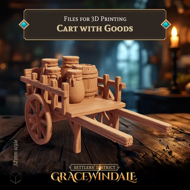 Cart with Goods — modelo 3D