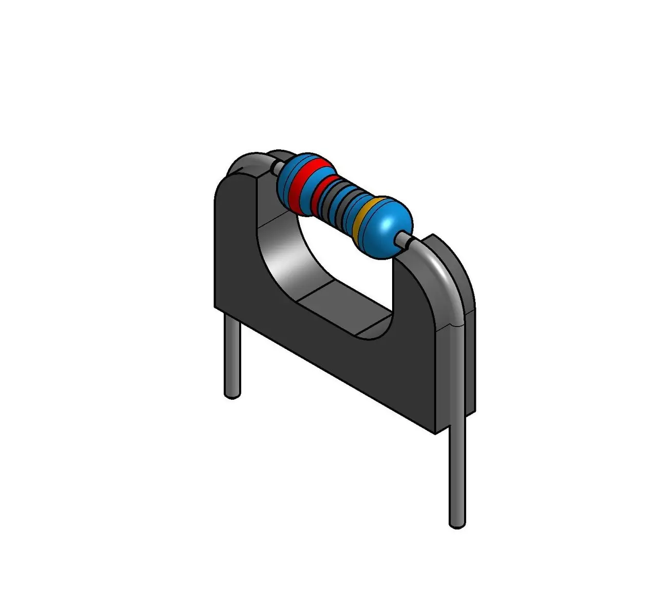 Axial Component Holder — modelo 3D