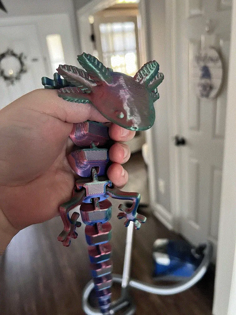 Articulated Axolotl With Articulated Arms and Legs — modelo 3D