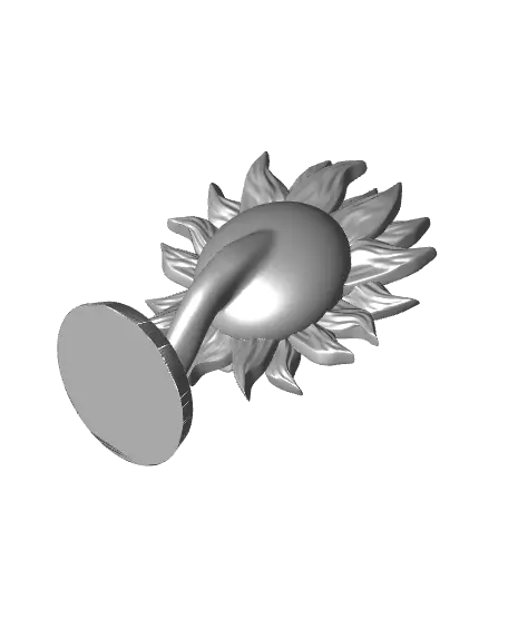 Skull Bloom Sculpture - Unique Gothic Art — modelo 3D