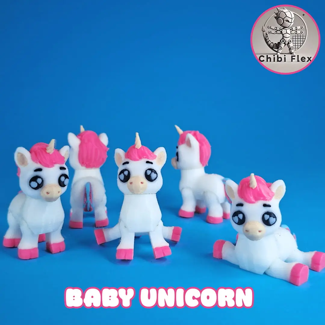 Flexi Baby Unicorn – Adorable, Poseable, and Fun! — modelo 3D