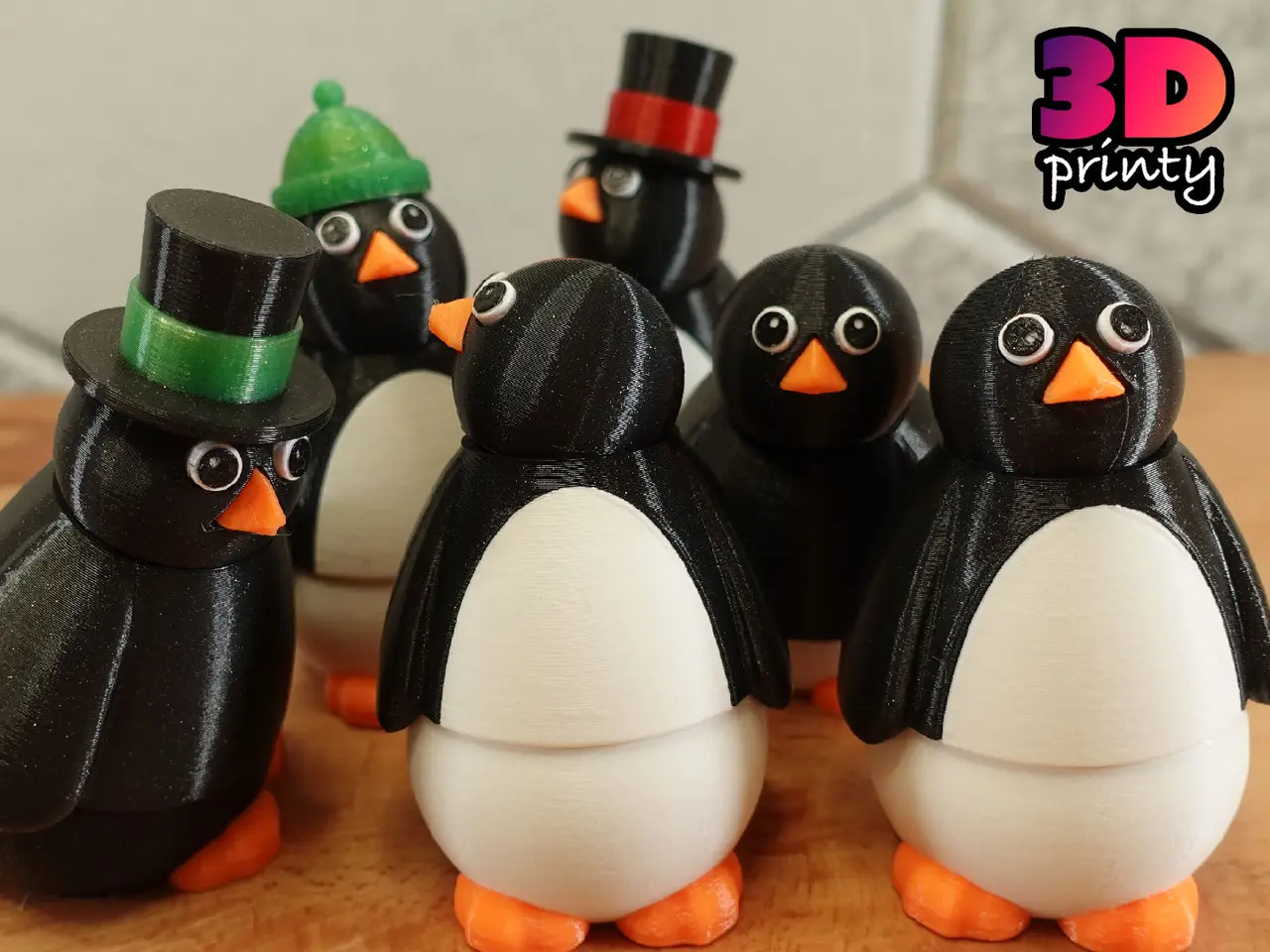 Posable Penguin Fidget — modelo 3D