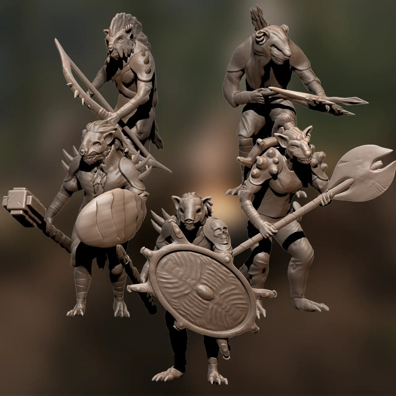 Gnoll Ambush Pack — modelo 3D