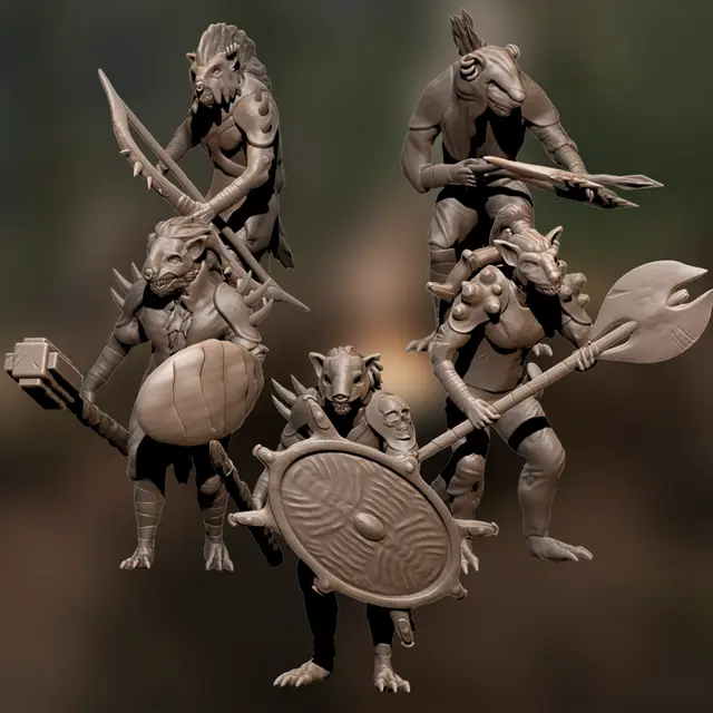 Gnoll Ambush Pack — modelo 3D