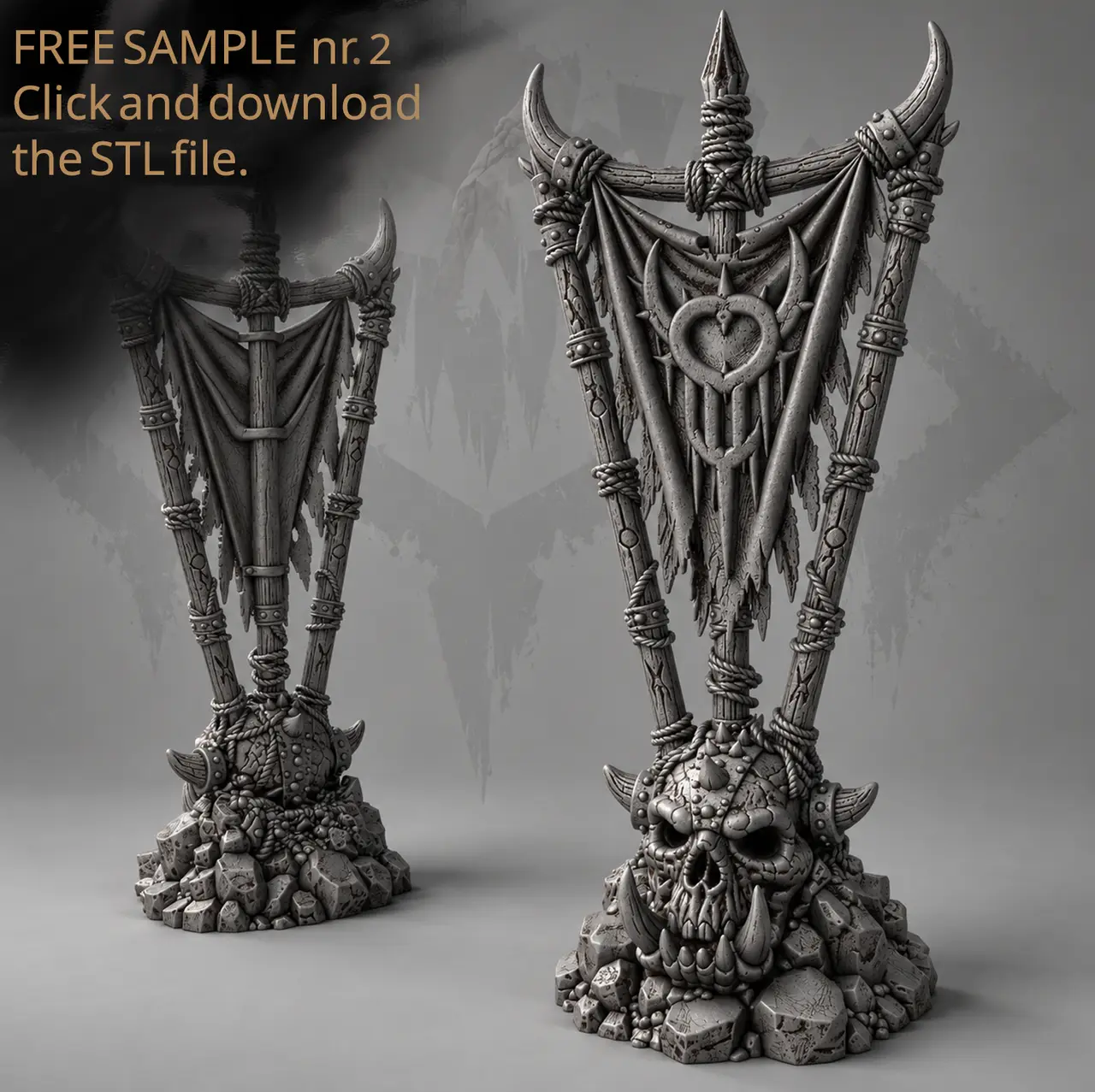 Orc war banner — modelo 3D