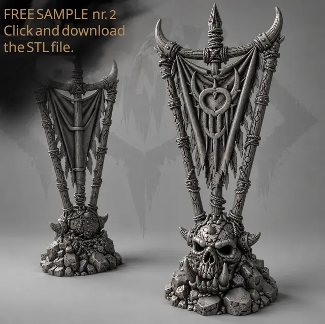 Orc war banner — modelo 3D