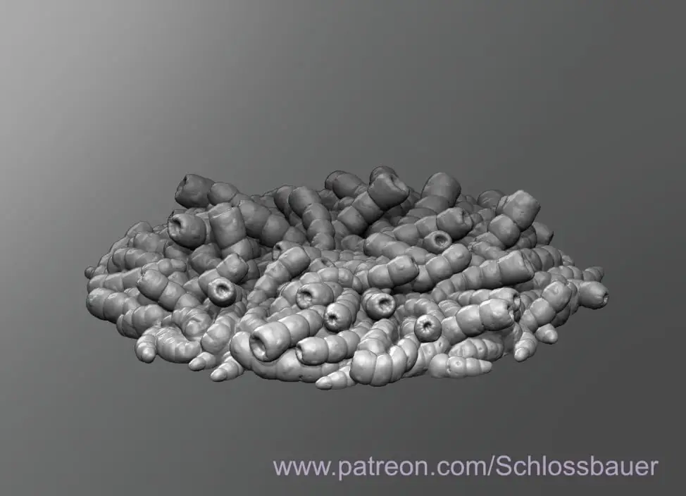 Worm Swarm — modelo 3D