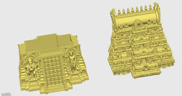 Kunguma Chimil (Kumkum Box) – Temple Gopuram Design — modelo 3D