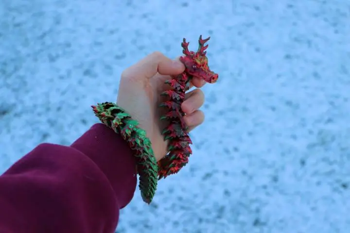 Articulated Christmas Dragon — modelo 3D