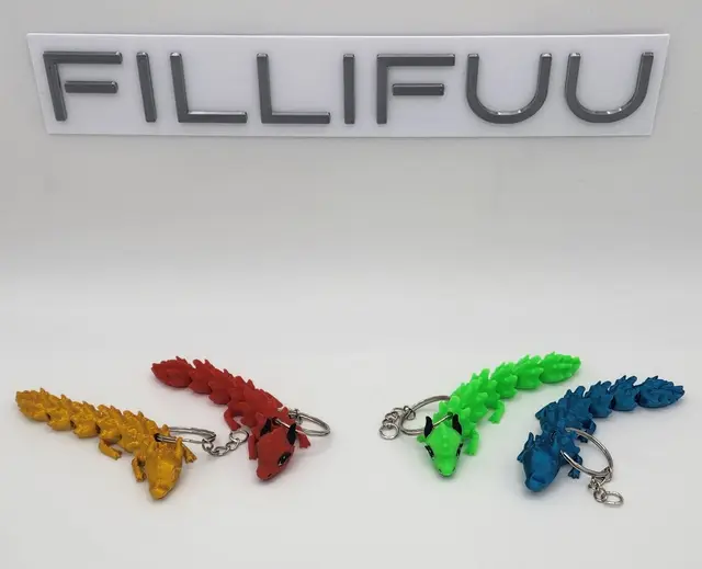 Flexi Cute Dragon Keychain — modelo 3D