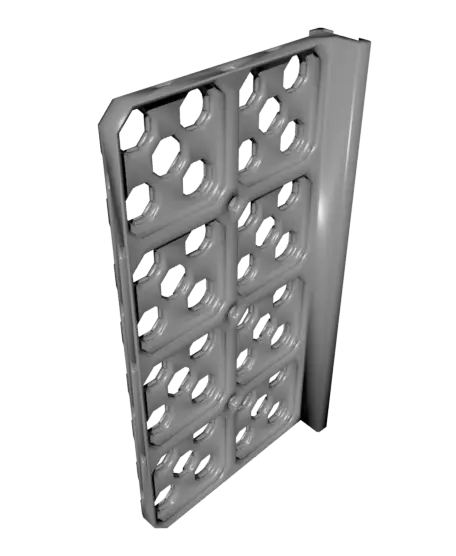 4x2 - Multibin Base Plate Shelf - Rail Slider — modelo 3D