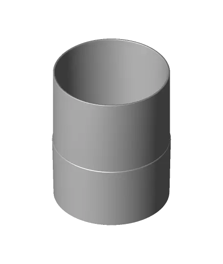 4" QuickConnect dust hose adaptor with asymmetrical inner diameter tapers to adapt different fittings — modelo 3D