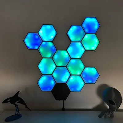 Hexagon LED wall lamp — modelo 3D