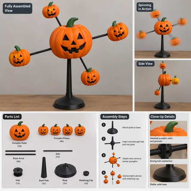 Pumpkin Spinner — modelo 3D