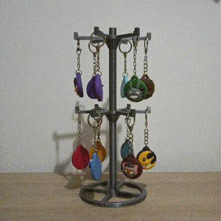 Rotating key ring display stand — modelo 3D