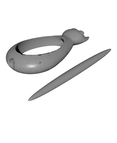 Cat Brooch - Easy print — modelo 3D