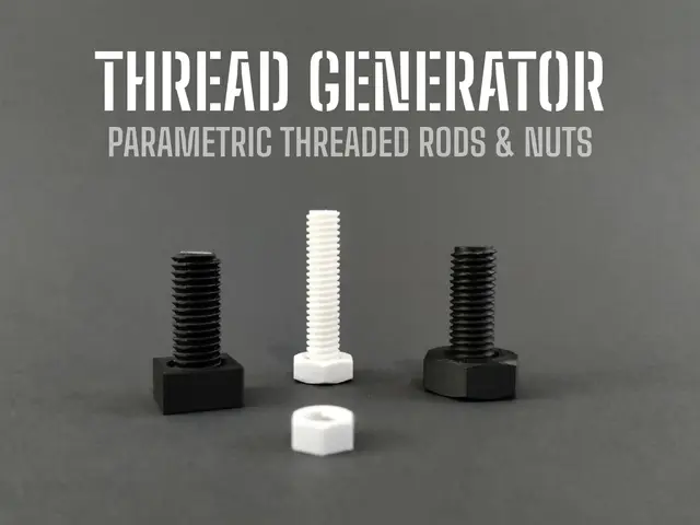 Thread Generator - Parametric Threaded Rods & Nuts — modelo 3D