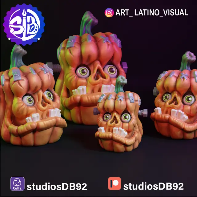 CALABAZA FRANKENSTEIN - DO NOT SUPPORT HALLOWEEN — modelo 3D