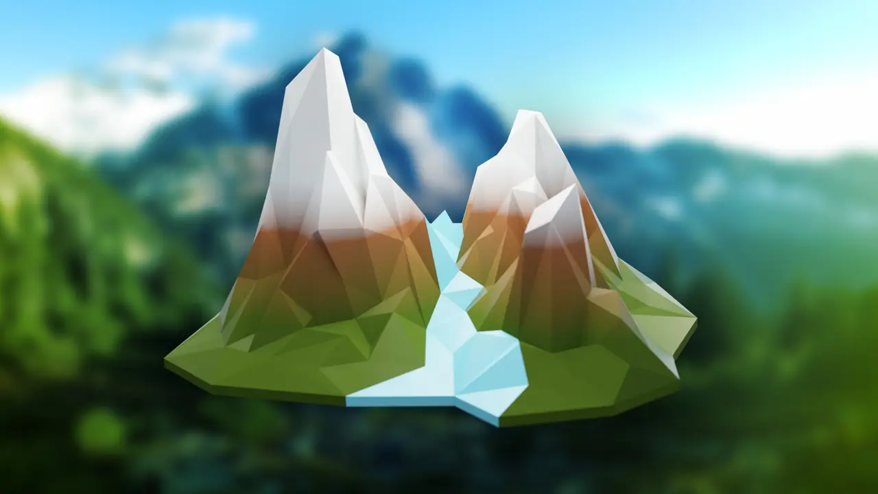 Mountain (Low Poly) — modelo 3D