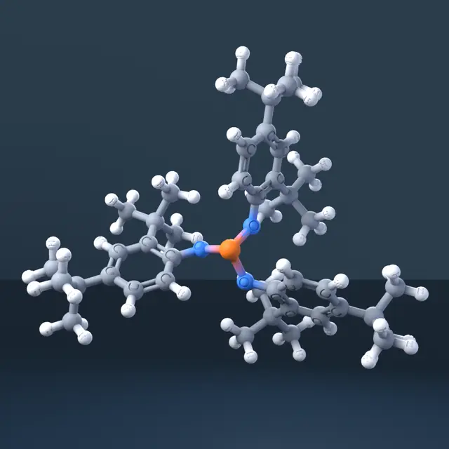 Tris(2,4-di-tert-butylphenyl) phosphite — modelo 3D