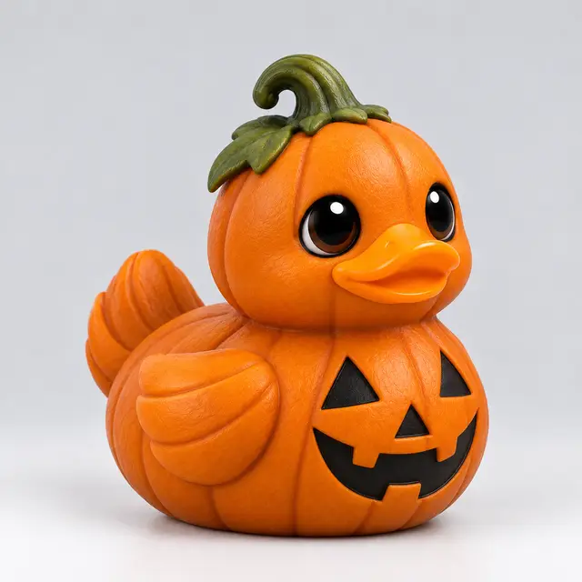 Pumpkin Halloween Duck — modelo 3D