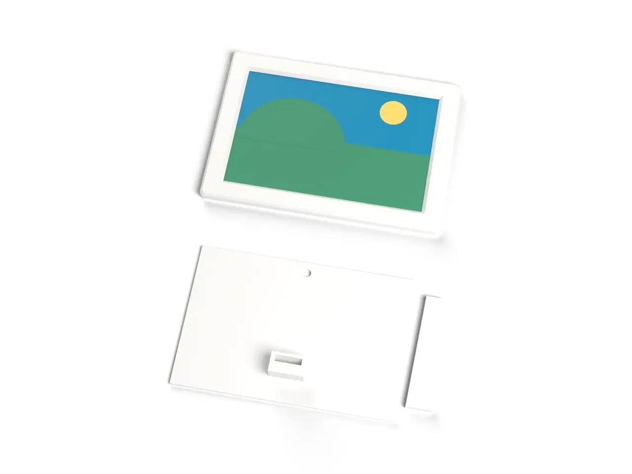 Photo Frame 6x4 inch (15x10 cm) with Snap-in Back and Stand - Custom Size, No Supports (OpenSCAD) — modelo 3D