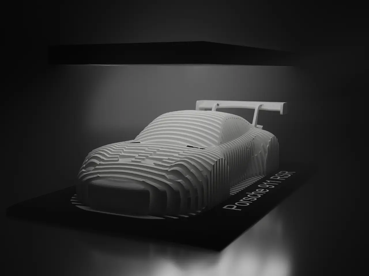 Porsche 911 RSR Layered Sculpture — modelo 3D