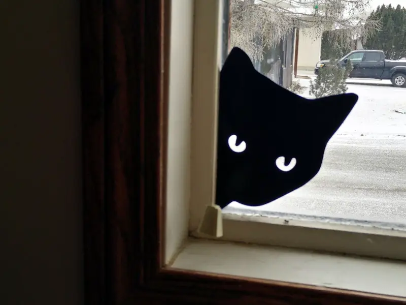 Peeking Cat Silhouette — modelo 3D