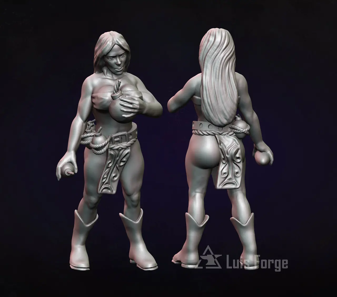 War Balloon Crew Mercenary – Free Miniature — modelo 3D